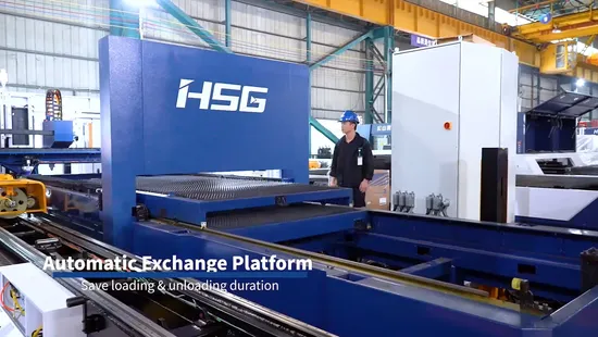 Full Enclosed Metal Sheet Fiber Laser Cutter with Exchange Platform 6kw Full Cover Fiber Laser Cutting Machine for Metal Plate